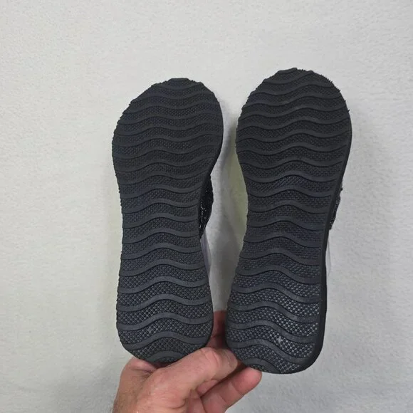 Coldwater Creek Womens Size 11/12 Black Braided Floral Sandals Slip-On - Picture 6 of 7